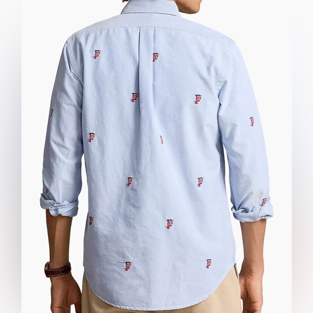 VERY RARE HARD TO FIND POLO RALPH LAUREN P-WING LOGO OXFORD SHIRT